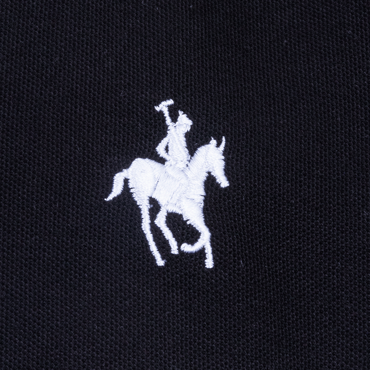 Polo Bloques Bordado Puño Oxford Jaspe