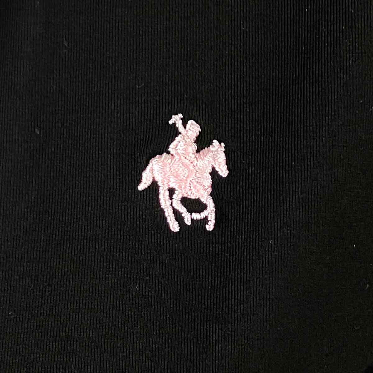 Polo Viscosa Aletilla V Negro