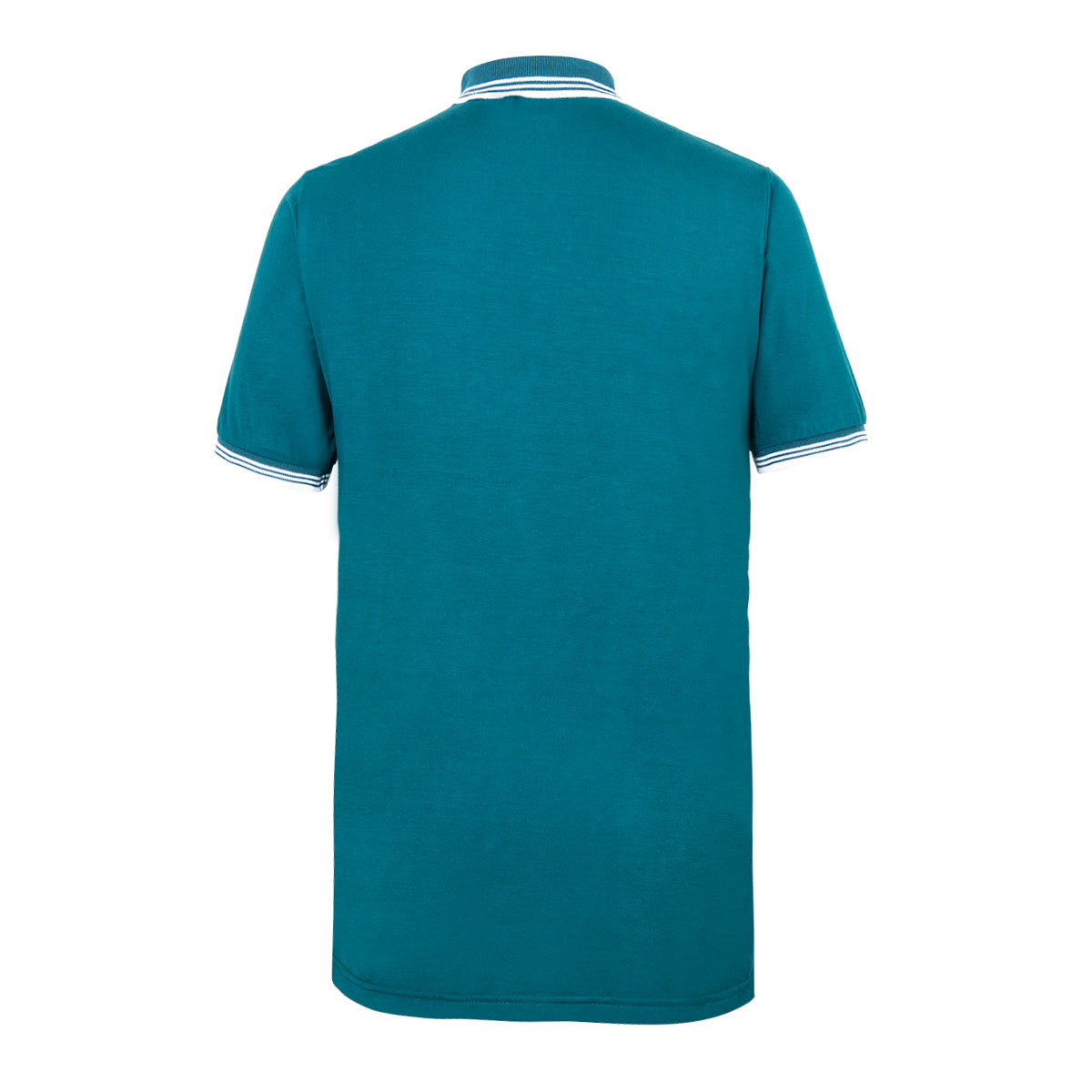 Polo Viscosa Cuello Tricolor Verde Quetzal