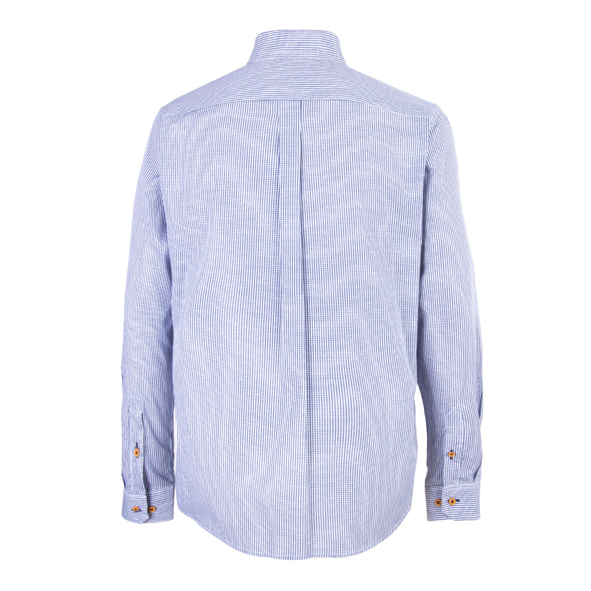 Camisa Minicuadros Algodón Marino