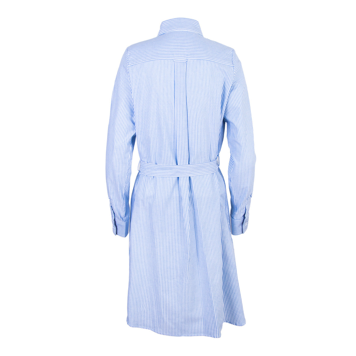 Vestido Camisero Rayas Algodón Cielo