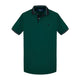 Polo Viscosa Franjas Bordada Verde Oscuro