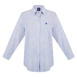Camisa Oversized Rayas Azul