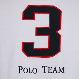 Polo Diagonal Bordado Espalda Blanco