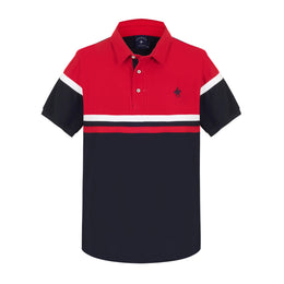 Polo Bloques Piqué Marino