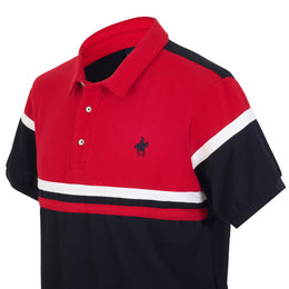 Polo Bloques Piqué Marino