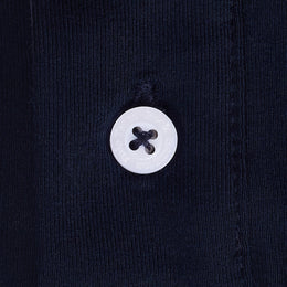 Polo Viscosa Cuello Tricolor Marino