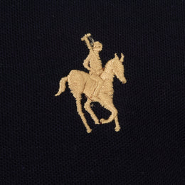 Polo Franjas Manga Larga Negro