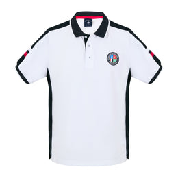 Polo Contrastes Parche Blanco