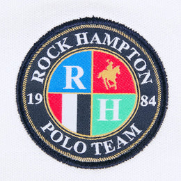 Polo Contrastes Parche Blanco