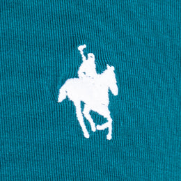 Polo Viscosa Cuello Tricolor Verde Quetzal