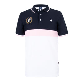 Polo Franjas Piqué Blanco