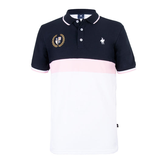 Polo Franjas Piqué Blanco