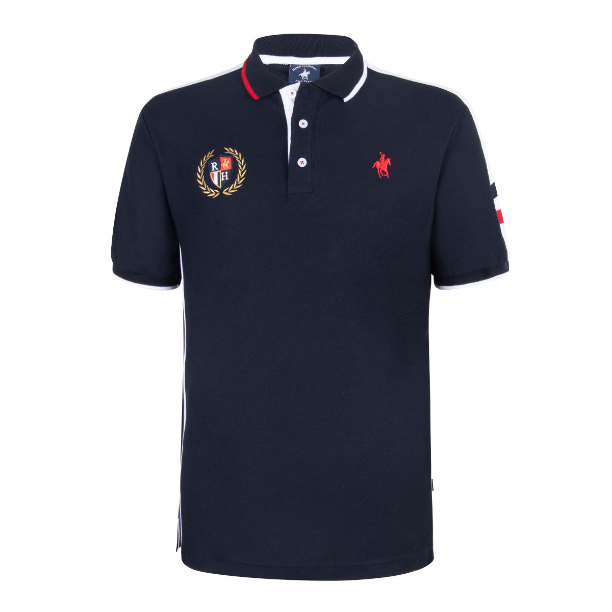 Polo Laterales Bordada Marino