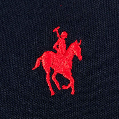 Polo Laterales Bordada Marino