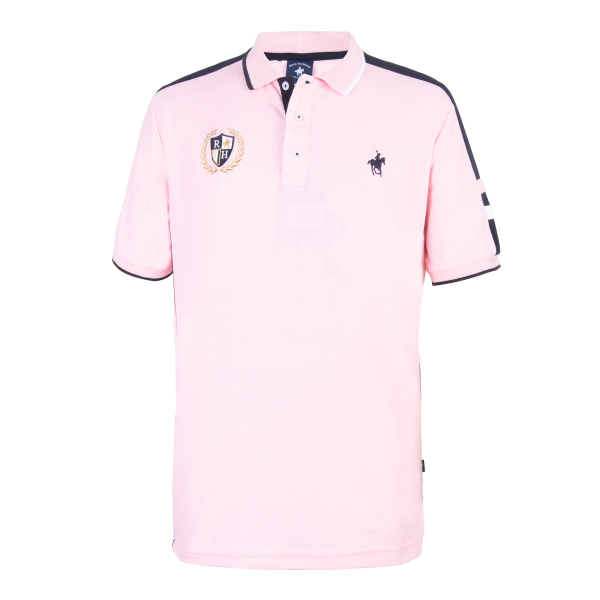 Polo Laterales Bordada Rosa Palo