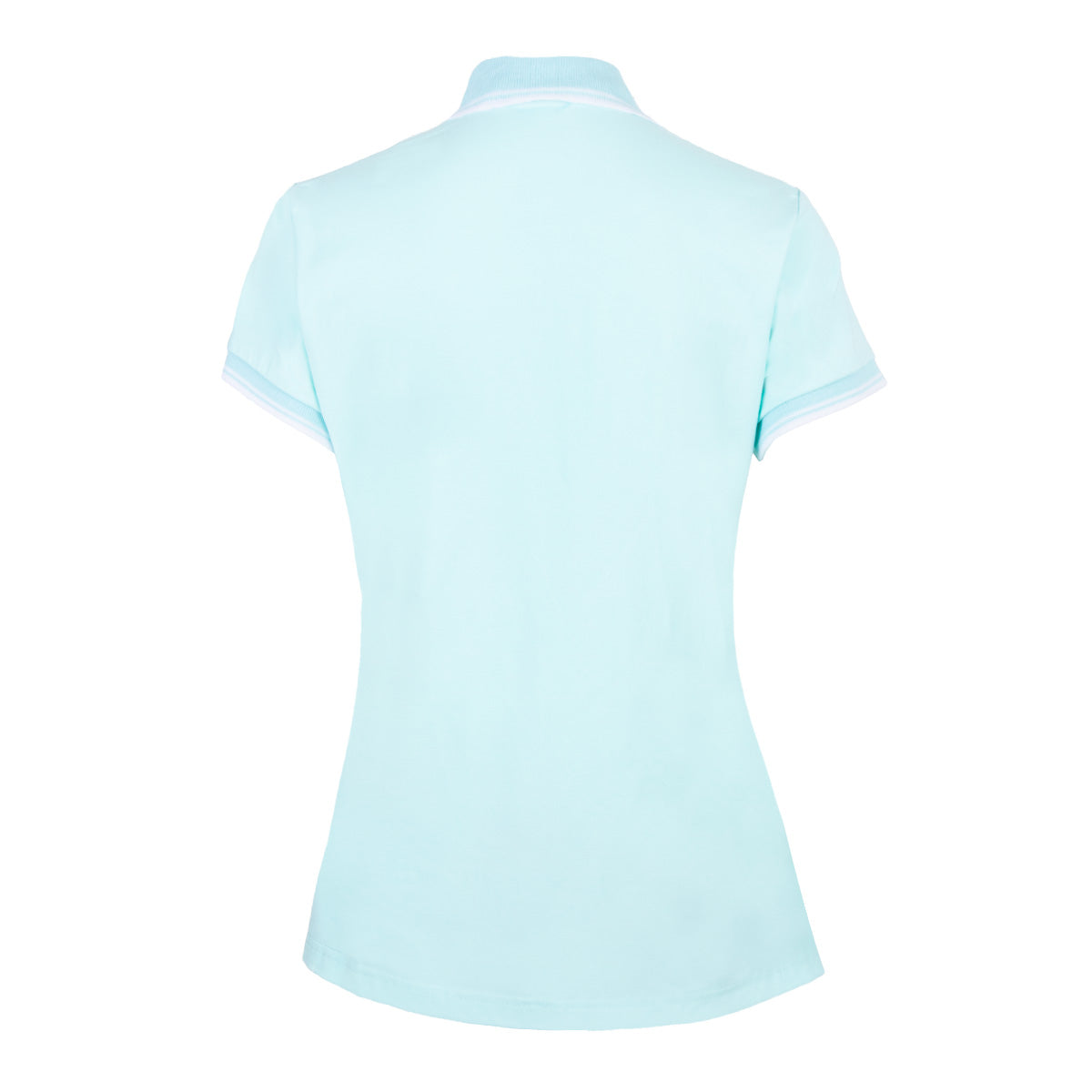 Polo Viscosa Cuello Franjas Aqua