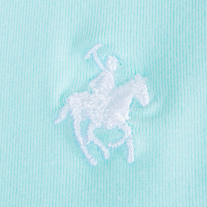 Polo Viscosa Cuello Franjas Aqua