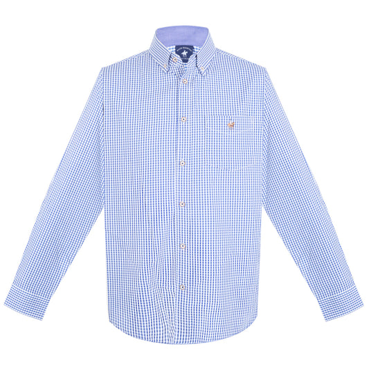 Camisa Bolsa Bordado Azul