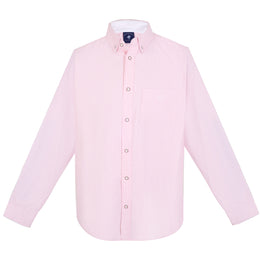 Camisa Minicuadros Poliéster Rosa