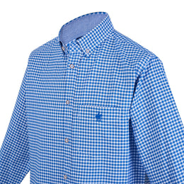 Camisa Cuadro Pequeño Azul
