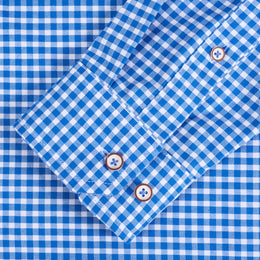 Camisa Cuadro Pequeño Azul