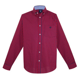 Camisa Cuadros Chicos Bolsa Rojo