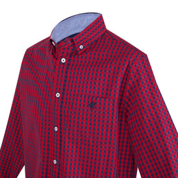 Camisa Cuadros Chicos Bolsa Rojo