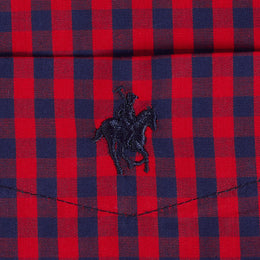 Camisa Cuadros Chicos Bolsa Rojo