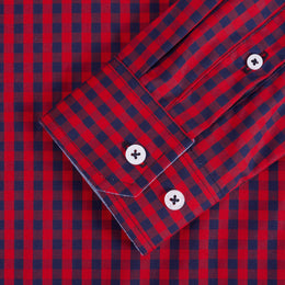 Camisa Cuadros Chicos Bolsa Rojo