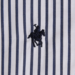 Camisa Rayas Algodón Regular Marino