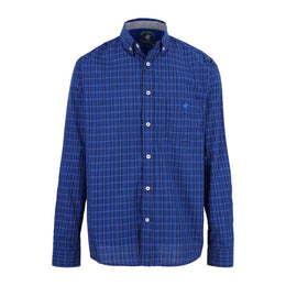 Camisa Cuadro Chico Bambú Bolsa Azul