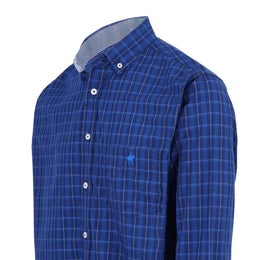 Camisa Cuadro Chico Bambú Bolsa Azul