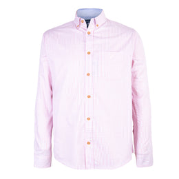 Camisa Minicuadros Algodón Bolsa Rosa