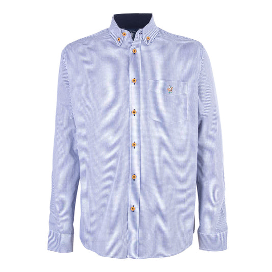 Camisa Minicuadros Algodón Marino