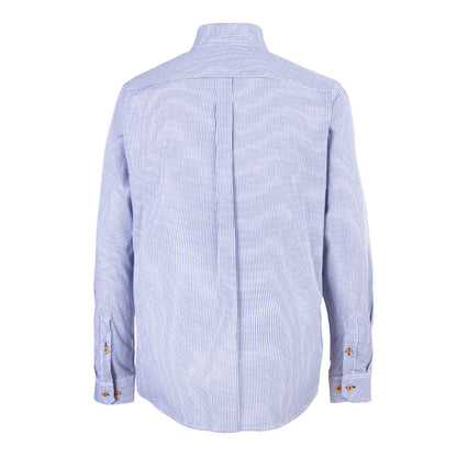 Camisa Minicuadros Algodón Marino
