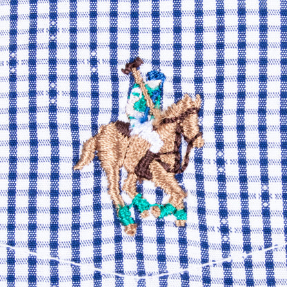 Camisa Minicuadros Algodón Marino