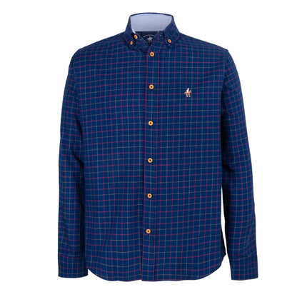 Camisa Cuadro Grande Algodón Marino
