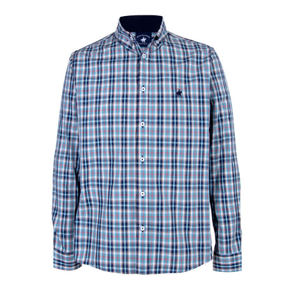 Camisa Cuadro Grande Bambú Marino