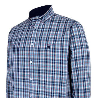 Camisa Cuadro Grande Bambú Marino