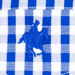 Camisa Cuadro Chico Algodón Azul