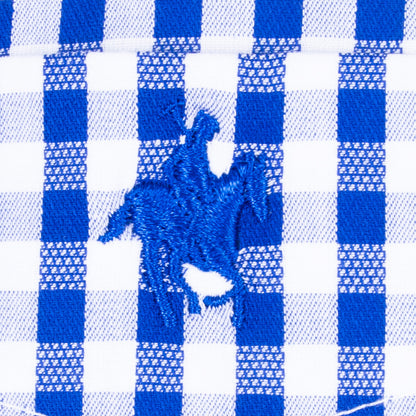 Camisa Cuadro Chico Algodón Azul