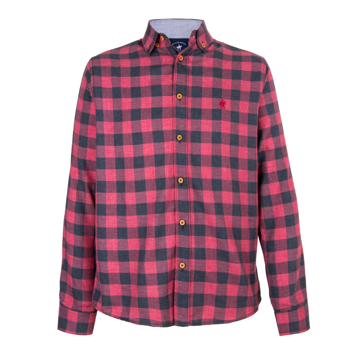 Camisa Maxicuadro Vino