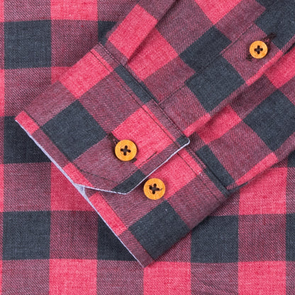 Camisa Maxicuadro Vino