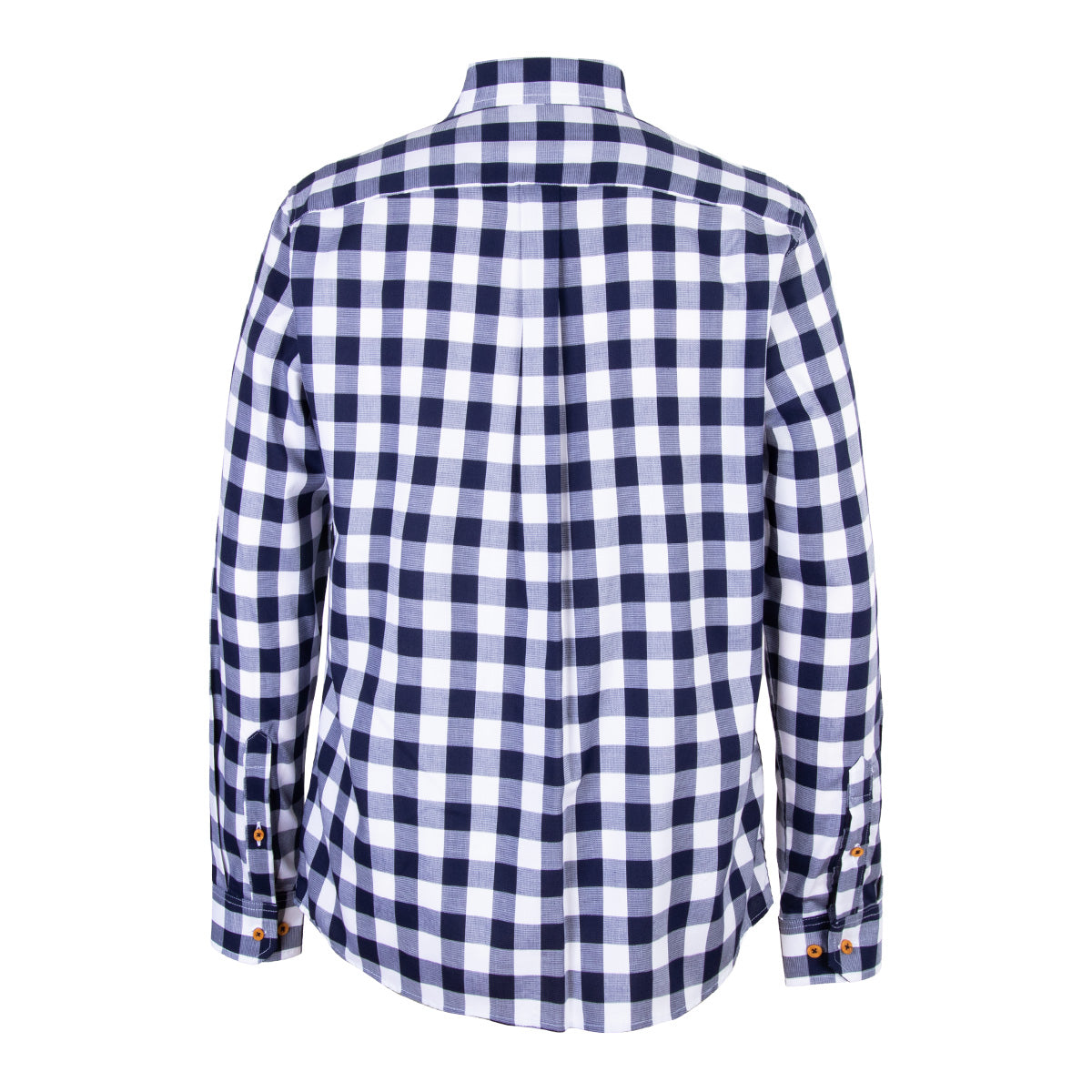 Camisa Cuadros Poliéster Marino