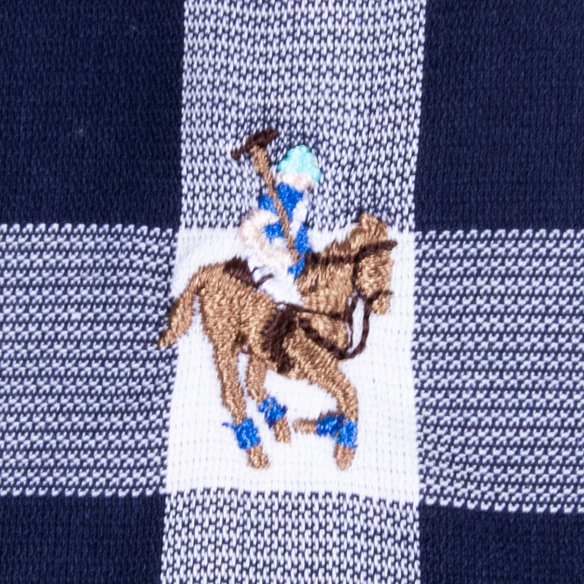 Camisa Cuadros Poliéster Marino