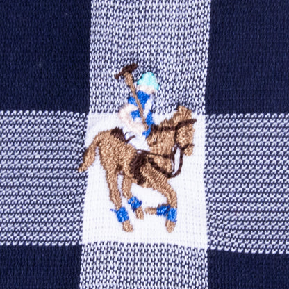 Camisa Cuadros Poliéster Marino