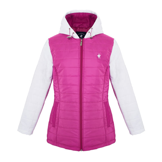Chamarra Parka Bolsas Vivo Fucsia