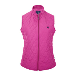 Chaleco Rombos Poliéster Fucsia