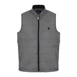 Chaleco Puffer Nylon Gris Oxford